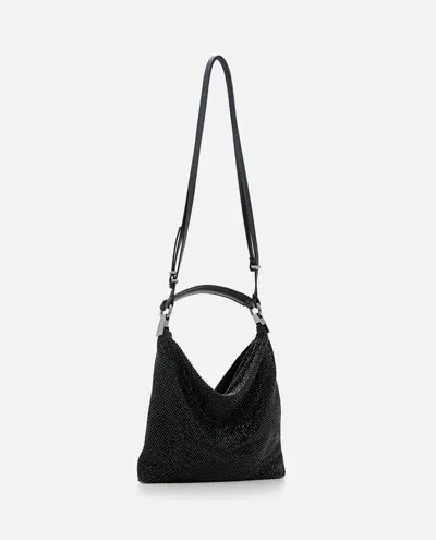 Benedetta Bruzziches Bella Ciao Rhinestone Shoulder Bag In Black