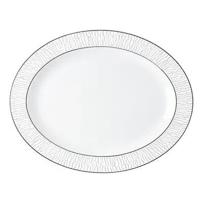 Bernardaud Dune Oval Platter, 13 In White