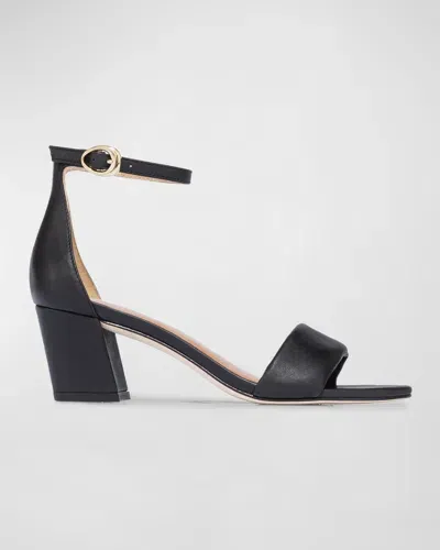 Bernardo Bowie Leather Ankle-strap Sandals In Black Glove Leather