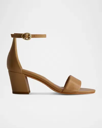 Bernardo Bowie Leather Ankle-strap Sandals In Sand Glove Leather