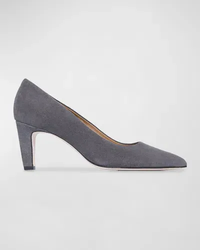 Bernardo Giselle Suede Classic Pumps In Mink Grey Kid Suede