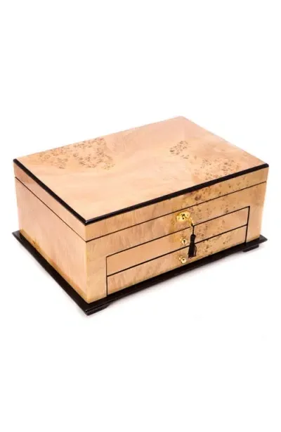 Bey-berk 3 Level Jewelry Box In Maple