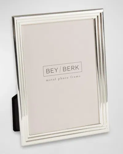 Bey-berk Lance Metal 5"x7" Picture Frame In Pink