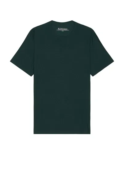 Beyond Yoga Always Beyond Crew Tee 2.0 In Dark Spruce Green Heather