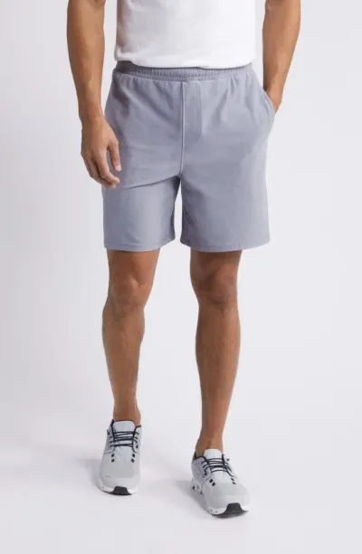 Beyond Yoga Take It Easy Sweat Shorts In Cloud Gray Heather