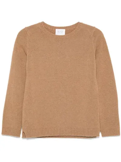 Beyou Cashmere Crewneck Sweater In Brown