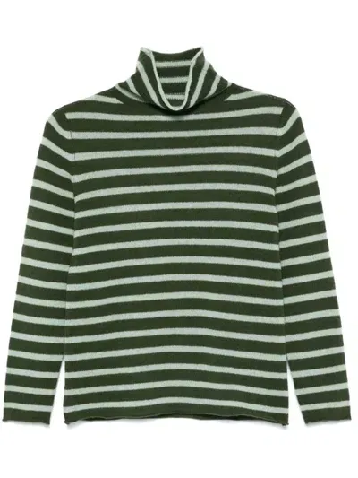 Beyou Cashmere Turtle-neck Sweater In Green