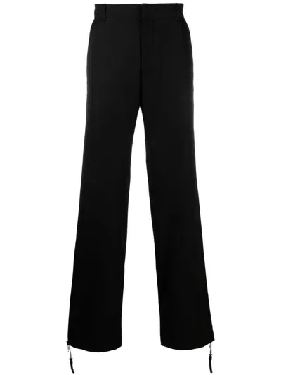 Bianca Saunders Black Wool Wide-leg Trousers