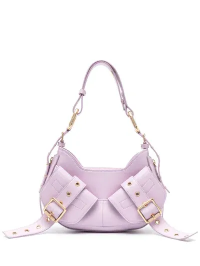 Biasia Y2k Leather Shoulder Bag In Purple