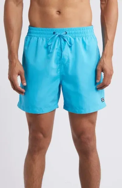 Billabong All Day Layback Swim Trunks In Cyan