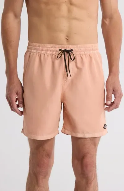 Billabong All Day Layback Swim Trunks In Dusty Melon