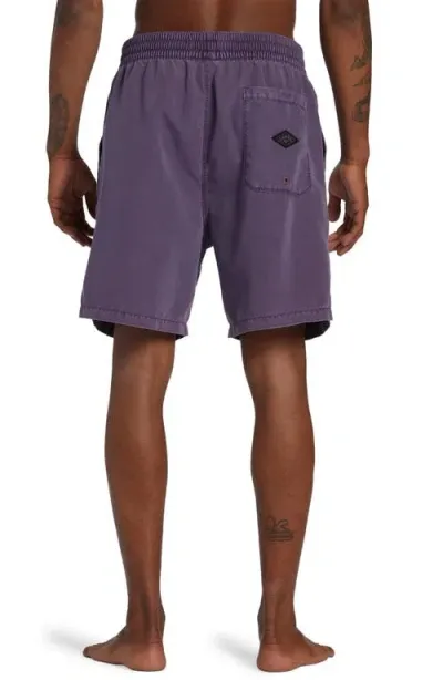 Billabong All Day Layback Swim Trunks In Purple Ash