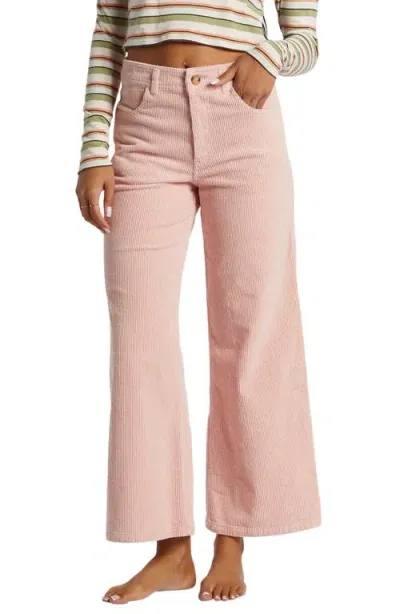 Billabong Be Free Wide Leg Corduroy Pants In Dusty Peach