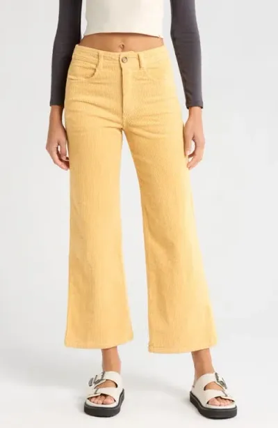 Billabong Be Free Wide Leg Corduroy Pants In Hemp