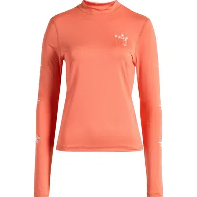 Billabong Core Loose Fit Long Sleeve Rashguard In Sweet Papaya