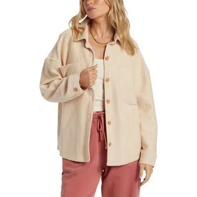 Billabong Everytime Button-up Shacket In Dove