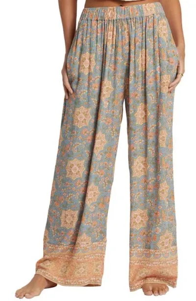 Billabong Follow Me Print Wide Leg Pants In Multi