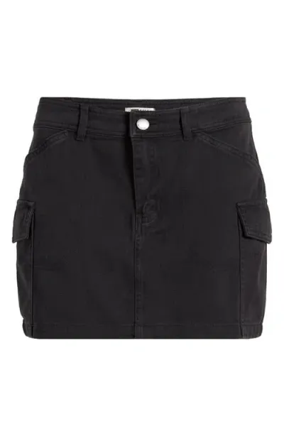 Billabong Hilary Cargo Miniskirt In Black Sands