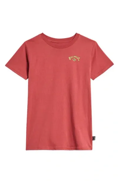 Billabong Kids' Croc Graphic T-shirt In Ruby