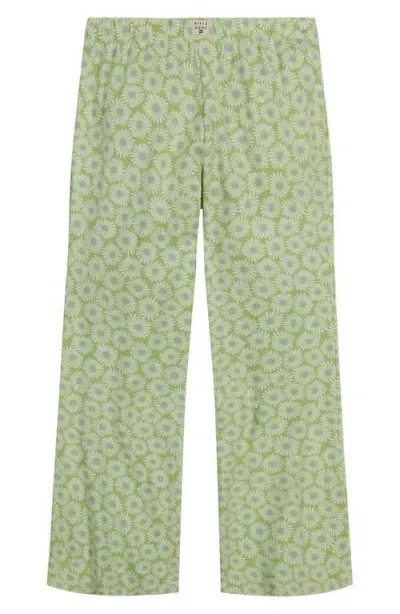 Billabong Kids' Daisy Print Flare Leg Pants In Willow