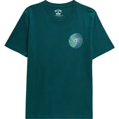 Billabong Kids' Swivel Logo Cotton Graphic T-shirt In Real Teal