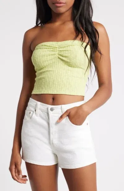 Billabong Kora Knit Tube Top In Lime Zest