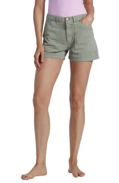 Billabong Leia Cotton Twill Carpenter Shorts In Army