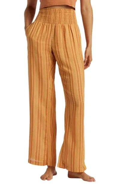 Billabong New Waves 2 Wide Leg Pants In Peach Punch