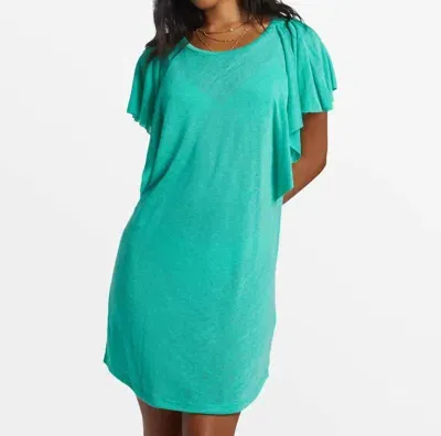 Billabong Out For Waves Cover Up Dress In Tropical Green In Multi