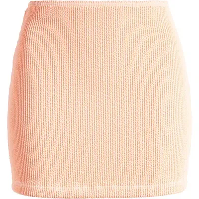 Billabong Summer High Textured Cover-up Miniskirt In Peach Tart