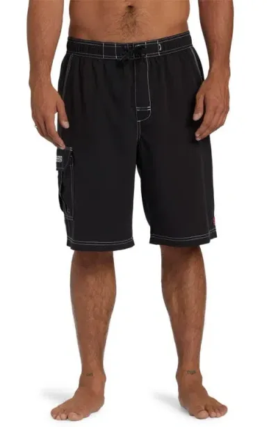 Billabong Throw On Loopback Board Shorts In Black