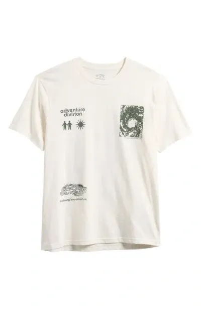 Billabong Tidal Research Organic Cotton Graphic T-shirt In Off White