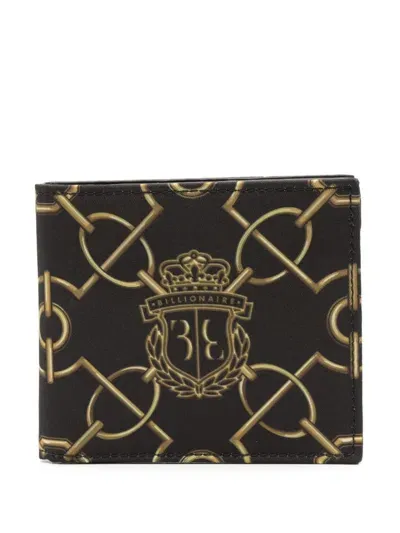 Billionaire Logo-print Wallet In Black