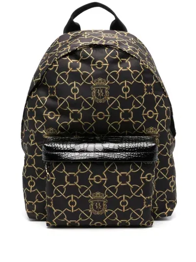 Billionaire Printed Backpack In Black