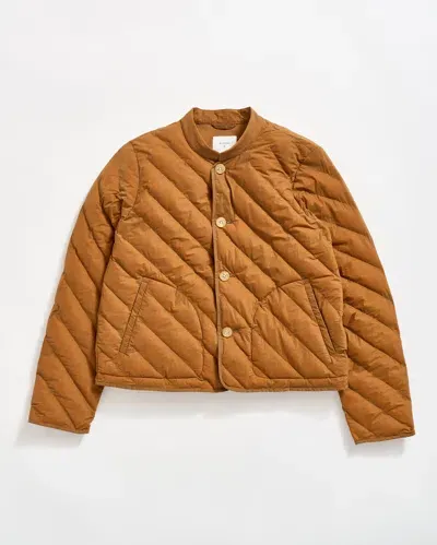 Billy Reid Bias Quilted Jacket In Chocolate