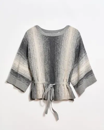 Billy Reid Drawstring Waist Sweater In Grey