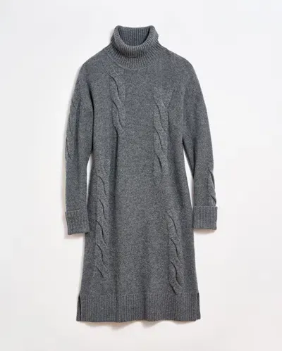 Billy Reid Fading Cable Sweater Dress In Charcoal