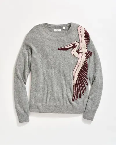 Billy Reid Intarsia Pelican Sweater In Silver