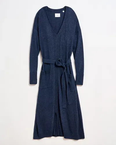 Billy Reid Pocket Sweater Dress In Indigo