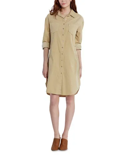 Billy T Emily Corduroy Shirt Dress In Almond Latte