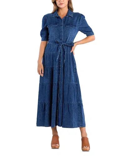 Billy T Lyla Tiered Denim Maxi Dress