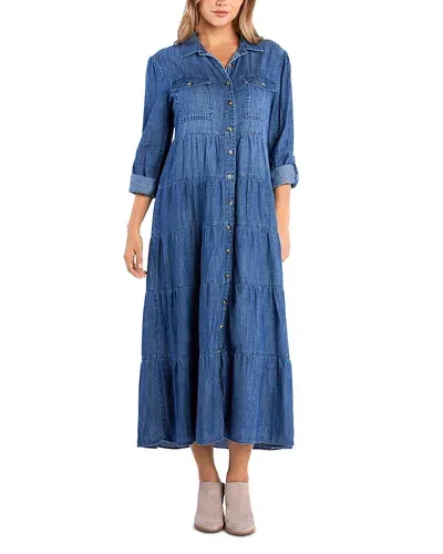 Billy T Mave Denim Maxi Dress