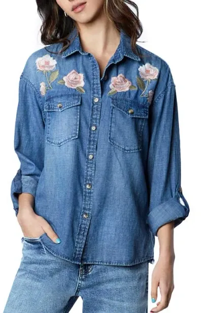 Billy T Rose Embroidered Denim Shirt