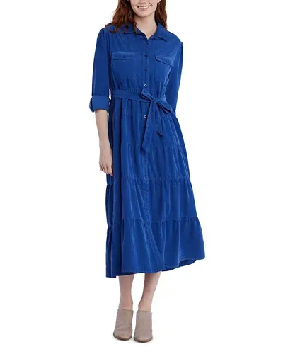 Billy T Stella Corduroy Shirtdress In Blue Ink