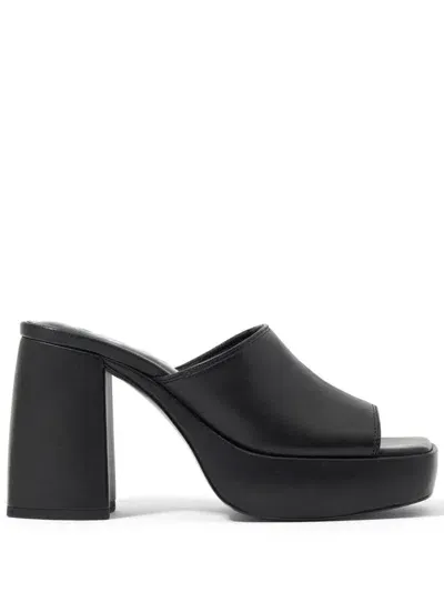 Bimba Y Lola 100mm Leather Mules In Black