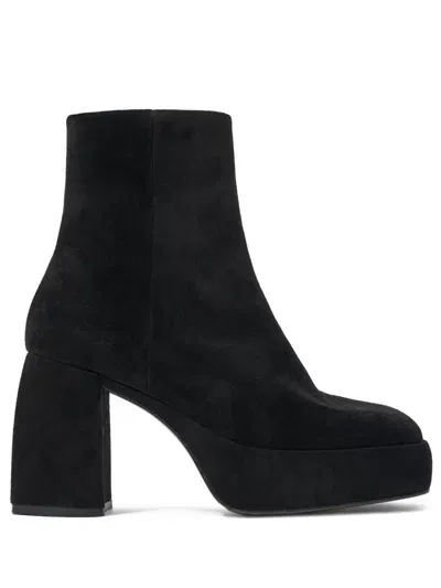 Bimba Y Lola 95mm Suede Ankle Boots In Black