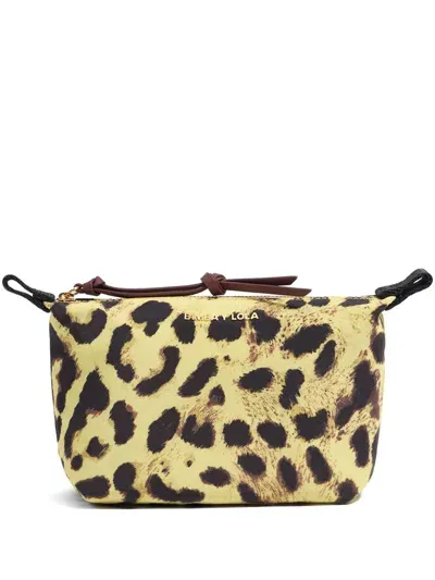 Bimba Y Lola Animal-print Make-up Case In Yellow