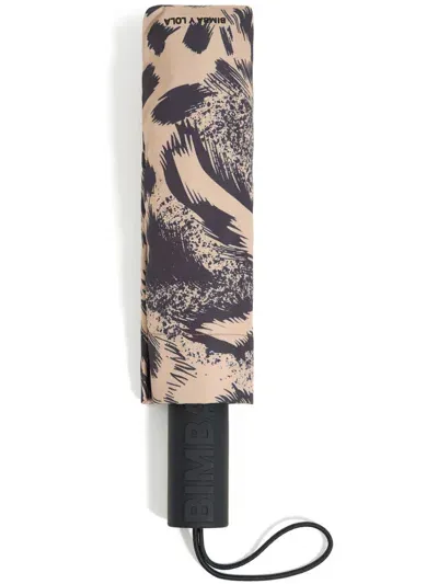 Bimba Y Lola Animal-print Umbrella In Neutrals