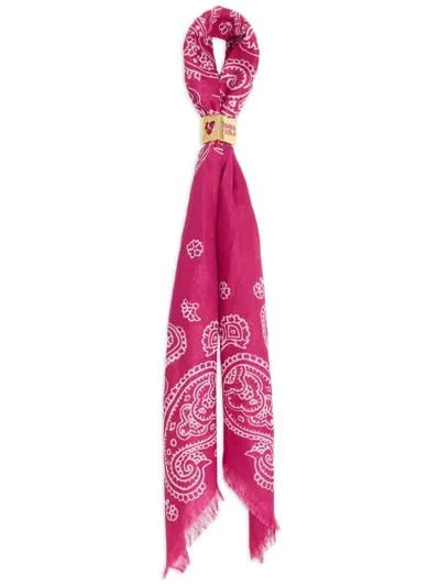 Bimba Y Lola Bandana-print Bag Charm In Pink