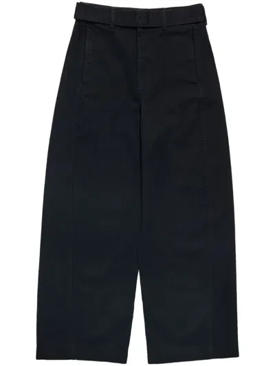 Bimba Y Lola Barrel Belted Trousers In Black